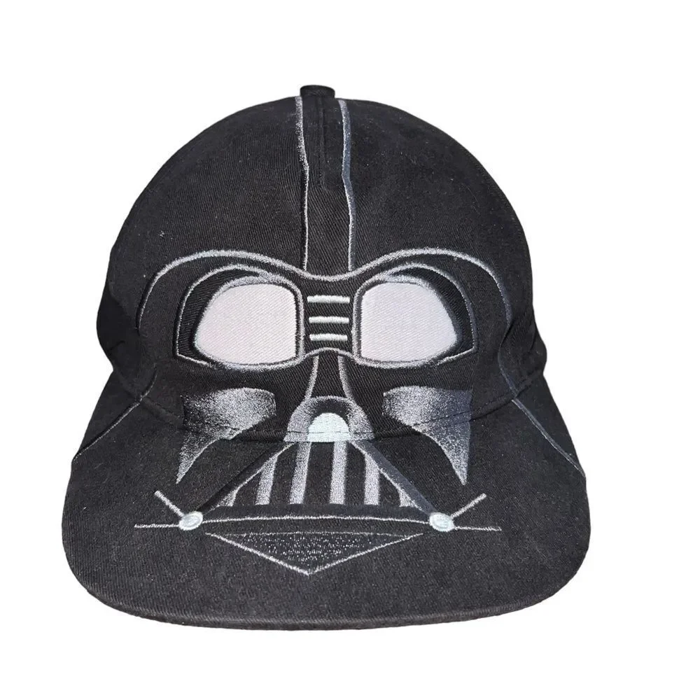 Disney Parks Star Wars Darth Vader Youth Flatbill Hat One Size Cap Black‎